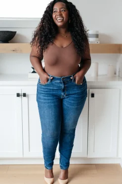 Maxine Mid-Rise Skinny Jeans by Judy Blue