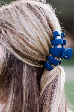 Medium Teleties Claw Clip - Midnight Rain Navy