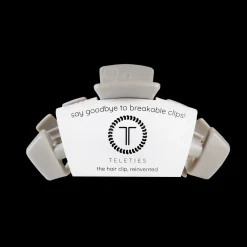 Medium Teleties Claw Clip - Silver Flames