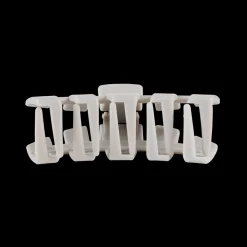 Medium Teleties Claw Clip - Silver Flames