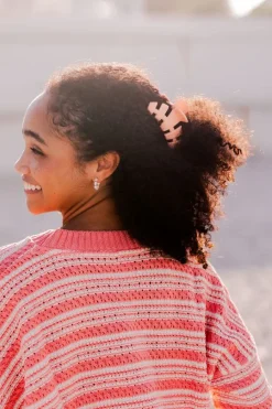 Medium Teleties Claw Clip - Peach Fuzz