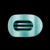 Medium Teleties Flat Oval Clip - Totally Turquoise