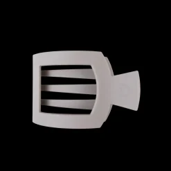 Medium Teleties Flat Square Clip - Silver Flames