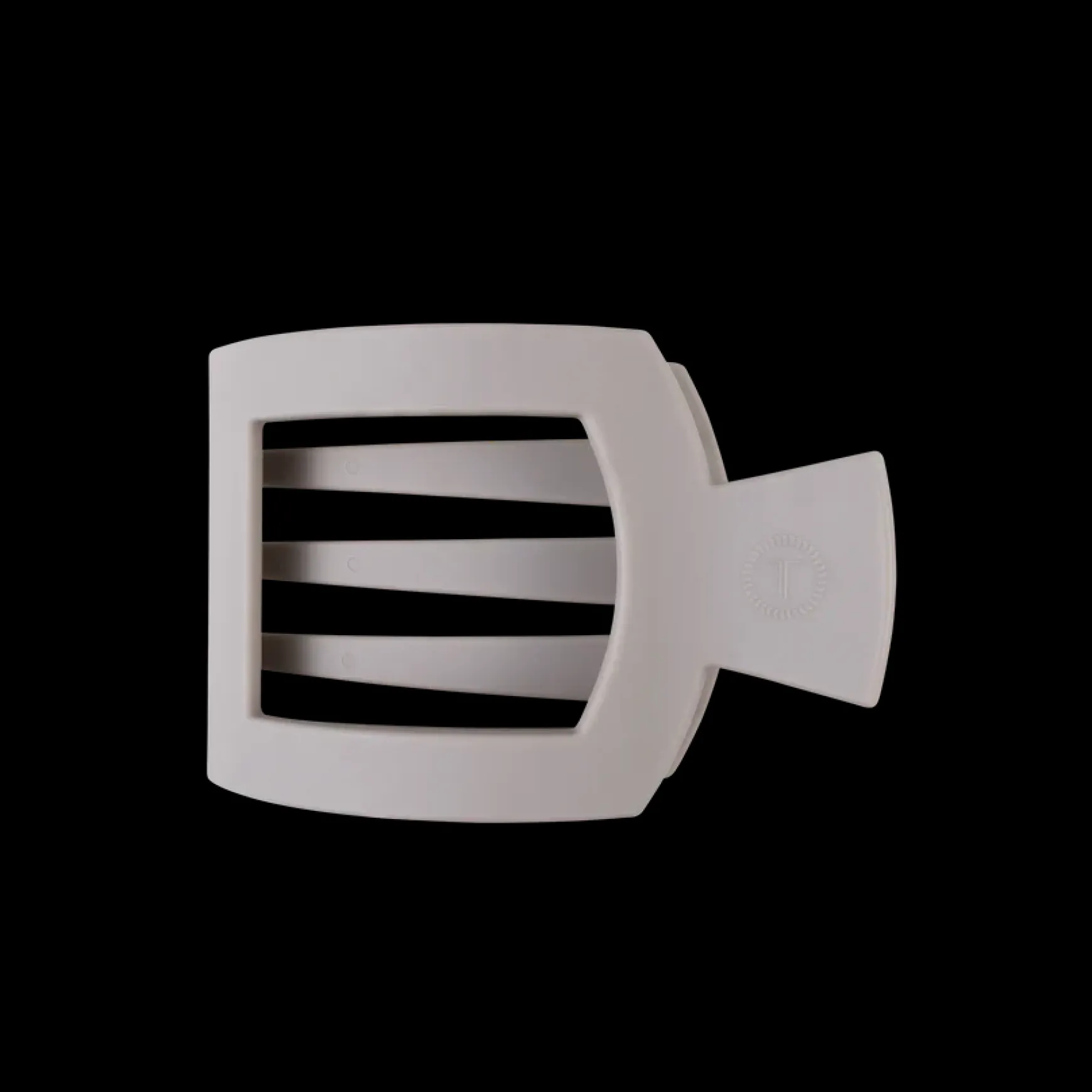 Medium Teleties Flat Square Clip - Silver Flames