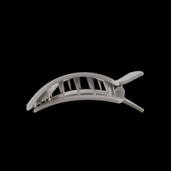 Medium Teleties Flat Square Clip - Silver Flames