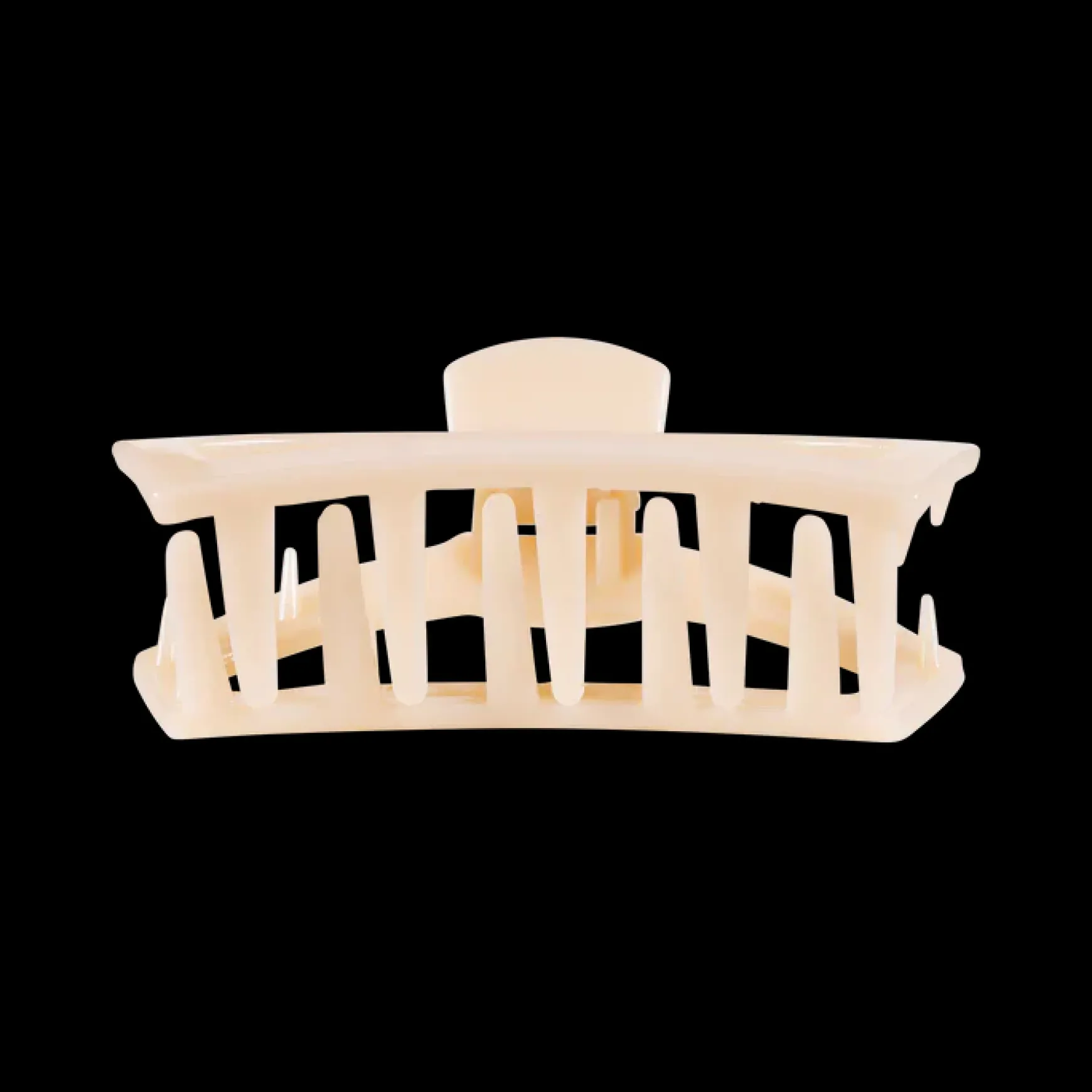 Medium Teleties Open Claw Clip - Almond Beige