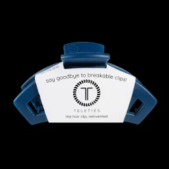 Medium Teleties Open Claw Clip - Midnight Rain Navy