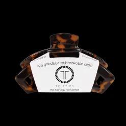 Medium Teleties Open Claw Clip - Tortoise