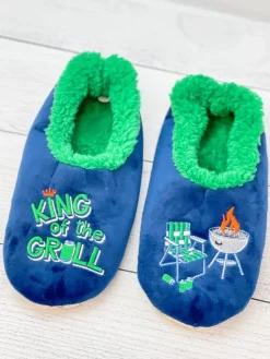 Mens Snoozies! Slippers - King Of The Grill