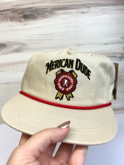 Merican Dude Red Embroidered Men's Hat by Simply Southern