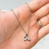 Mermaid Tail Pendant Necklace - Silver