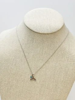 Mermaid Tail Pendant Necklace - Silver