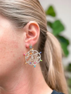 'Merry & Bright' Christmas Lights Dangle Earrings