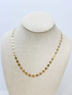 Metal Clover Link Necklace
