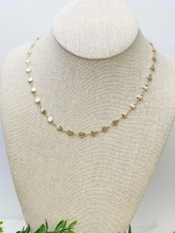 Metal Heart Link Necklace