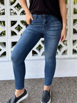 Mid-Rise Relaxed Fit Mineral Wash Jeans by Judy Blue