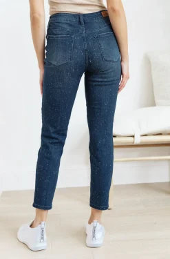 Mid-Rise Relaxed Fit Mineral Wash Jeans by Judy Blue