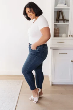 Mid-Rise Relaxed Fit Mineral Wash Jeans by Judy Blue