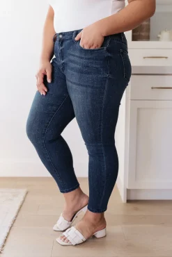 Mid-Rise Relaxed Fit Mineral Wash Jeans by Judy Blue