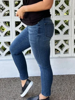 Mid-Rise Relaxed Fit Mineral Wash Jeans by Judy Blue