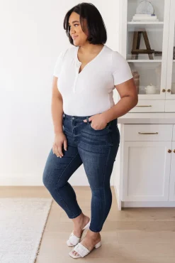 Mid-Rise Relaxed Fit Mineral Wash Jeans by Judy Blue