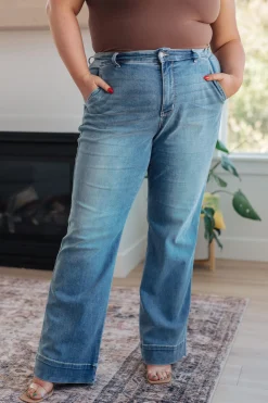 Mindy Mid Rise Wide Leg Jeans by Judy Blue
