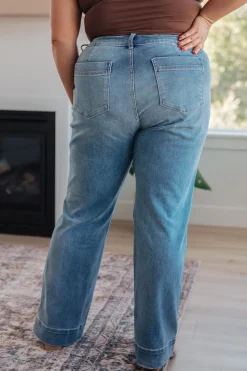 Mindy Mid Rise Wide Leg Jeans by Judy Blue