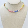 Mixed Gemstone Glass Bead Necklace