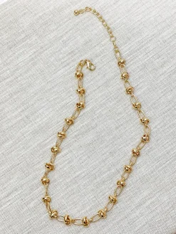 Mixed Link Chain Necklace - Gold