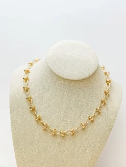 Mixed Link Chain Necklace - Gold