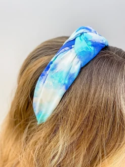 Mod Printed Jersey Top Twist Headband - Blue