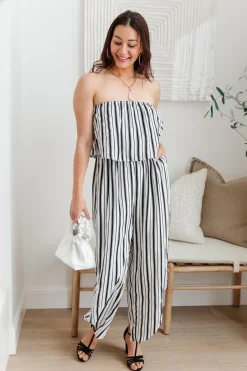 Modern Stripes Sleeveless Jumpsuit