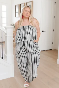 Modern Stripes Sleeveless Jumpsuit