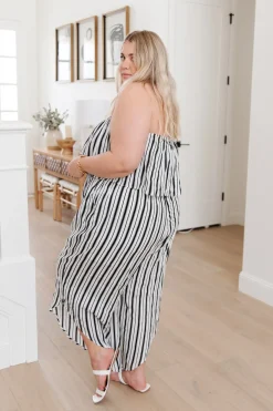 Modern Stripes Sleeveless Jumpsuit