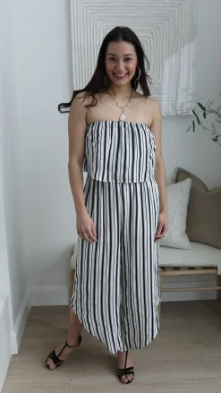 Modern Stripes Sleeveless Jumpsuit