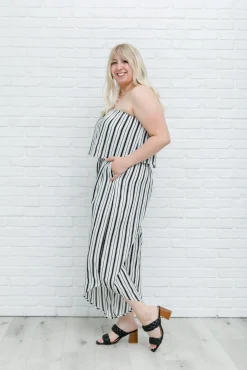 Modern Stripes Sleeveless Jumpsuit