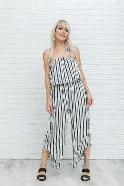 Modern Stripes Sleeveless Jumpsuit