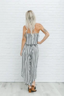 Modern Stripes Sleeveless Jumpsuit