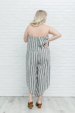 Modern Stripes Sleeveless Jumpsuit