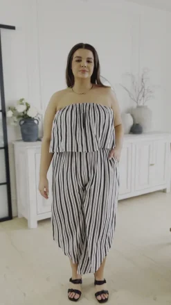Modern Stripes Sleeveless Jumpsuit