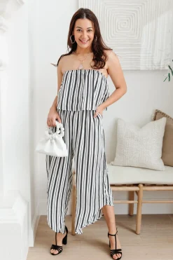 Modern Stripes Sleeveless Jumpsuit