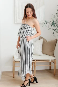 Modern Stripes Sleeveless Jumpsuit