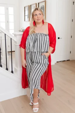 Modern Stripes Sleeveless Jumpsuit