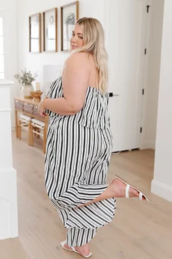 Modern Stripes Sleeveless Jumpsuit