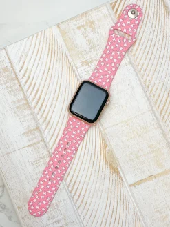 Molar Printed Silicone Smart Watch Band - Pink