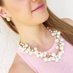 Molly Pearl Bauble Necklace - Gold