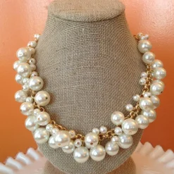Molly Pearl Bauble Necklace - Gold