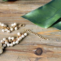 Molly Pearl Bauble Necklace - Gold