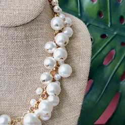 Molly Pearl Bauble Necklace - Gold