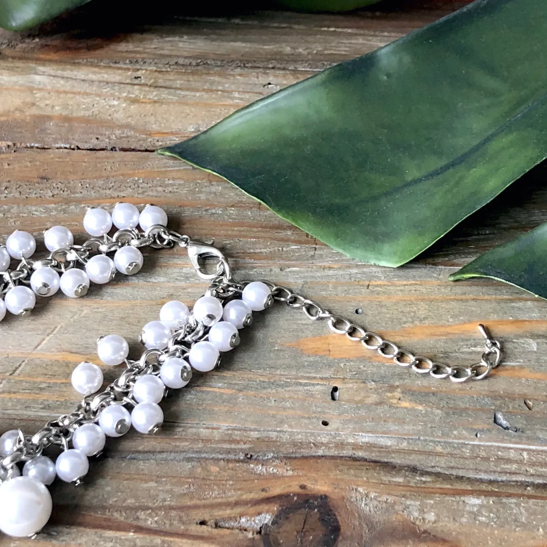 Molly Pearl Bauble Necklace - Silver